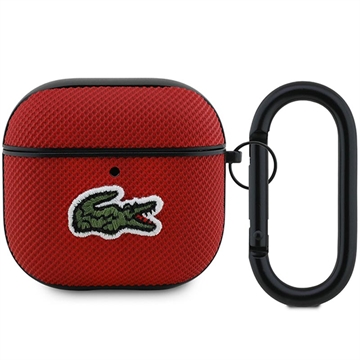 AirPods 4 Lacoste Petit Pique Croc Logo Patch Hülle - Rot
