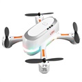 Lansenxi LS-NVO Rainbow Mini-Drohne mit Buntem LED and Dual Kamera - Weiß