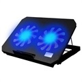 Laptop Kühler / Verstellbarer Ständer mit LED-Lüftern N99 - Schwarz