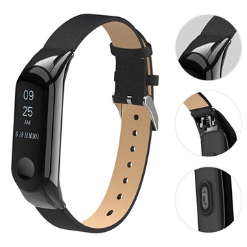 Xiaomi Mi Smart Band 4 Leder Armband - Schwarz