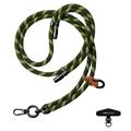 Leeu Design Gestreiftes universelles Crossbody-Telefon-Lanyard - 160cm, 8mm - Grün