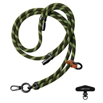 Leeu Design Gestreiftes universelles Crossbody-Telefon-Lanyard - 160cm, 8mm - Grün