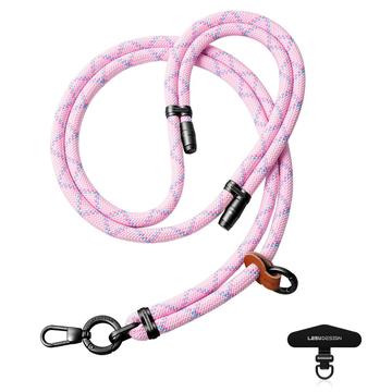 Leeu Design Gestreiftes universelles Crossbody-Telefon-Lanyard - 160cm, 8mm - Rosa