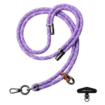 Leeu Design Gestreiftes universelles Crossbody-Telefon-Lanyard - 160cm, 8mm - Lila