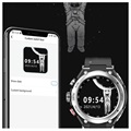 Lemfo T92 Smartwatch mit TWS Ohrhörer - iOS/Android - Schwarz