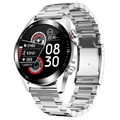 Lemonda Smart E12 Wasserdichte Smartwatch - Edelstahl Armband - Silber