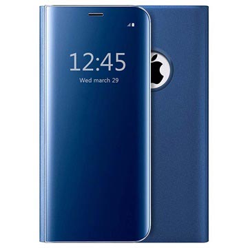 Luxus Clear View iPhone 7/8/SE (2020)/SE (2022) Flip Schutzhülle - Blau