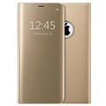 Luxus Clear View iPhone 7/8/SE (2020)/SE (2022) Flip Schutzhülle - Gold