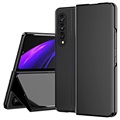 Luxury Serie Mirror View Samsung Galaxy Z Fold3 5G Flip Hülle - Schwarz
