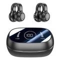 M47 Earclip Bone Conduction Wireless Kopfhörer mit Mikrofon Bluetooth 5.3 Gaming Headset Rauschunterdrückung Sport Kopfhörer - Schwarz