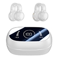 M47 Earclip Bone Conduction Wireless Kopfhörer mit Mikrofon Bluetooth 5.3 Gaming Headset Geräuschunterdrückung Sport Kopfhörer - Weiß