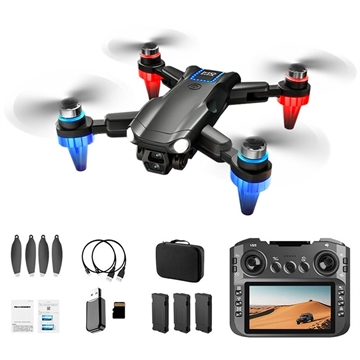 M9 Bürstenloser Motor FPV Drohne mit Dual HD Kameras, Hindernisvermeidung - Schwarz