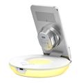 MCDODO CH-1610 MDD 15W Multifunktionelles kabelloses Ladegerät 4 in 1 Desktop-Ladeständer LED-Digitalanzeige Ladestation mit Nachtlicht-Wecker-Funktionen - Weiß