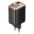Mcdodo CH-4281 40W GaN Schnellladegerät mit 65cm einziehbarem USB-C Kabel und USB-C, USB-A Anschlüssen - Wüstengold