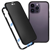 iPhone 15 Pro Max Magnetisches Cover mit Sichtschutz aus Gehärtetem Glas