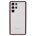 Samsung Galaxy S22 Ultra 5G Magnetisches Cover mit Panzerglas - Rot