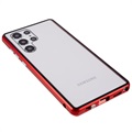 Samsung Galaxy S22 Ultra 5G Magnetisches Cover mit Panzerglas - Rot