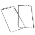 Samsung Galaxy S22 Ultra 5G Magnetisches Cover mit Panzerglas - Silber