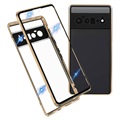 Google Pixel 6 Pro Magnetisches Cover mit Panzerglas Rückseite - Gold