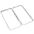 Samsung Galaxy S22 5G Magnetisches Cover mit Panzerglas - Silber