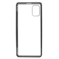 Samsung Galaxy A51 Magnetisches Cover mit Panzerglas - Silber