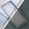 Samsung Galaxy A51 Magnetisches Cover mit Panzerglas - Silber