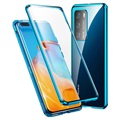 Huawei P40 Magnetisches Cover mit Panzerglas - Silber