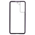 Samsung Galaxy S21 FE 5G Magnetisches Cover mit Panzerglas - Purpur