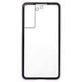 Samsung Galaxy S21 FE 5G Magnetisches Cover mit Panzerglas - Purpur