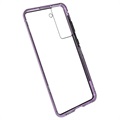 Samsung Galaxy S21 FE 5G Magnetisches Cover mit Panzerglas - Purpur