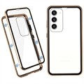 Samsung Galaxy S23 5G Magnetisches Cover mit Panzerglas - 9H - Gold