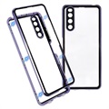 Sony Xperia 10 IV Magnetisches Cover mit Panzerglas - Purpur