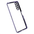 Sony Xperia 10 IV Magnetisches Cover mit Panzerglas - Purpur