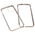 iPhone 13 Magnetisches Cover mit Panzerglas - Gold