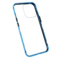 iPhone 13 Pro Magnetisches Cover mit Panzerglas - Blau