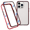 iPhone 13 Pro Magnetisches Cover mit Panzerglas - Rot