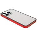 iPhone 13 Pro Magnetisches Cover mit Panzerglas - Rot