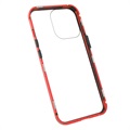 iPhone 13 Pro Magnetisches Cover mit Panzerglas - Rot