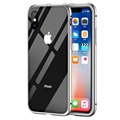 iPhone X Magnetisches Cover mit Panzerglas Rückseite - Grau