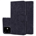 Mandala Serie iPhone 11 Wallet Schutzhülle - Schwarz
