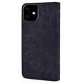 Mandala Serie iPhone 11 Wallet Schutzhülle - Schwarz