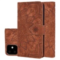 Mandala Serie iPhone 11 Wallet Schutzhülle - Braun