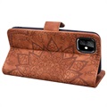 Mandala Serie iPhone 11 Wallet Schutzhülle - Braun