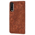 Mandala Serie Samsung Galaxy A50 Wallet Hülle - Braun