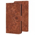 Mandala Serie Samsung Galaxy A50 Wallet Hülle - Braun