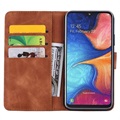 Mandala Serie Samsung Galaxy A50 Wallet Hülle - Braun