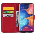 Mandala Serie Samsung Galaxy A50 Wallet Hülle - Rot