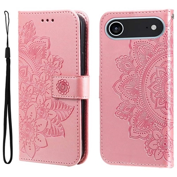 iPhone 17 Air Mandala Serie Wallet Hülle - Rosa