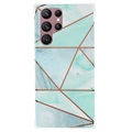 Galvanisierte IMD Samsung Galaxy S22 Ultra 5G TPU-Hülle mit Marmormuster