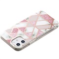 Galvanisierte IMD iPhone 12 mini TPU-Hülle mit Marmormuster